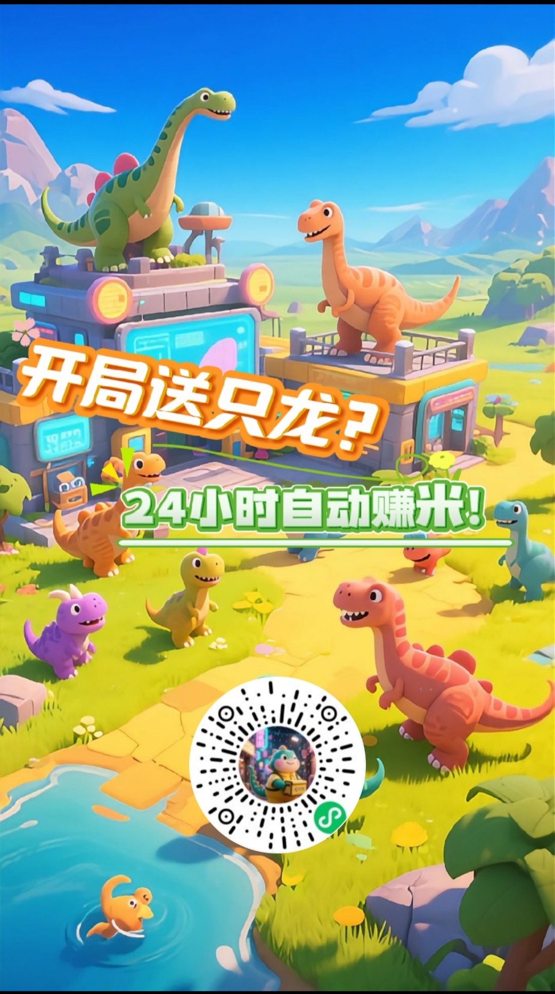 恐龙挂机，零撸，挂机产生金币领分红-99首码网-网上创业赚钱首码项目发布推广平台-天庭首码网